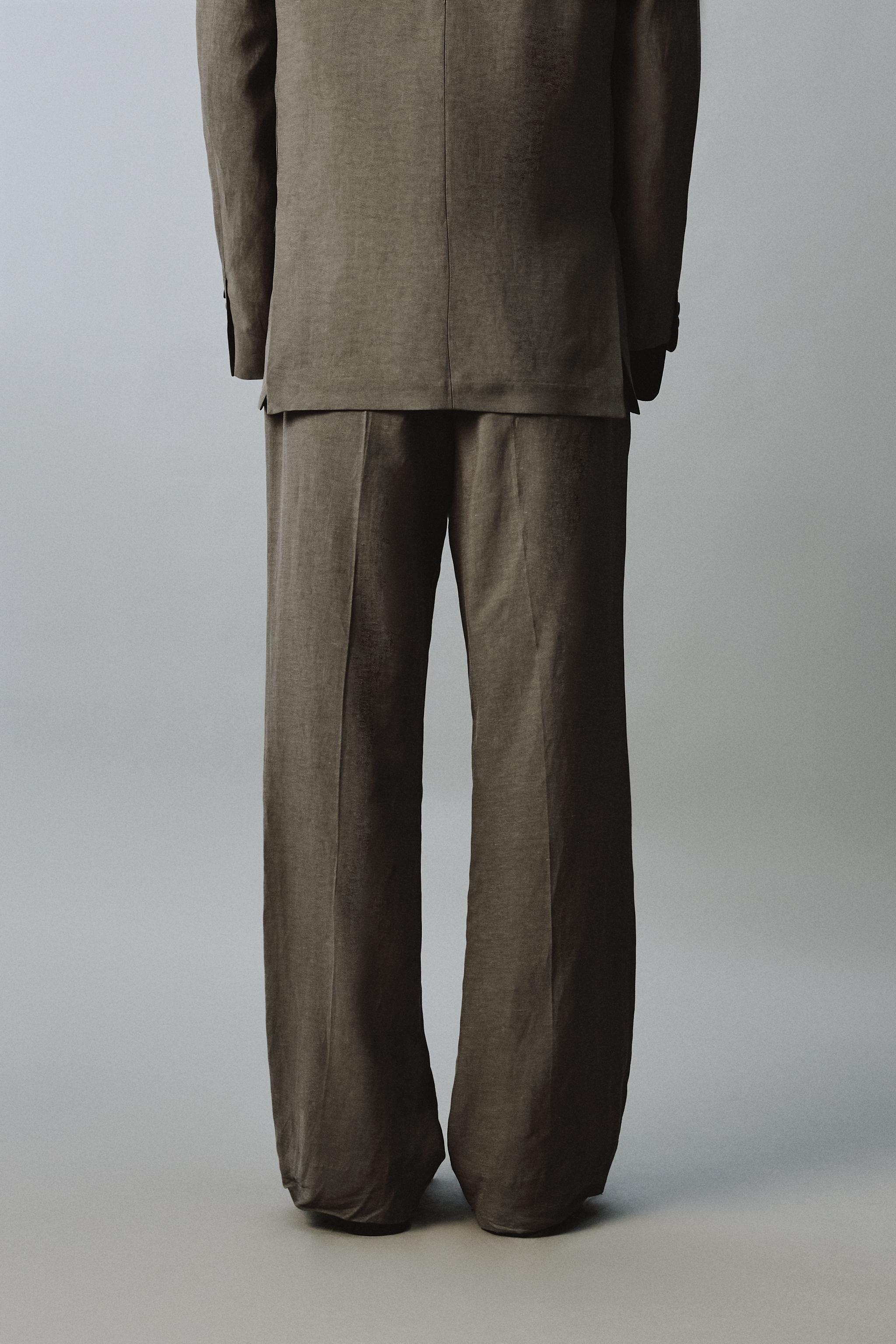 PANTALON DE COSTUME FLARE FIT VISCOSE - LIN